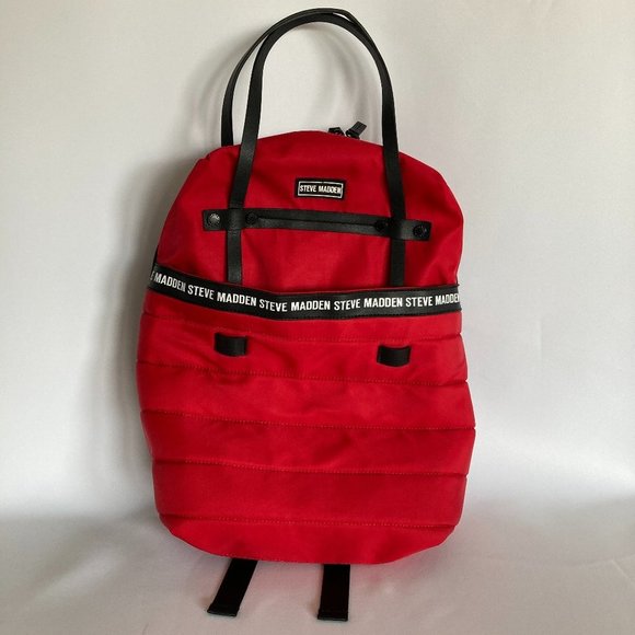 Steve Madden Handbags - STEVE MADDEN -  Red Bjodah Backpack Nylon